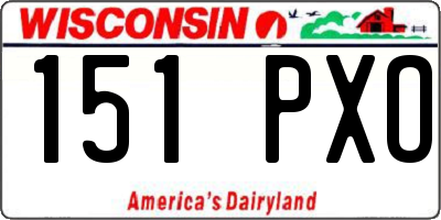 WI license plate 151PXO