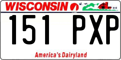 WI license plate 151PXP