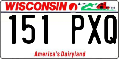 WI license plate 151PXQ