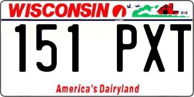 WI license plate 151PXT