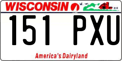 WI license plate 151PXU