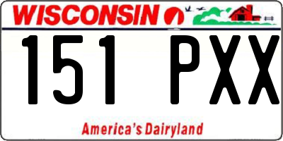 WI license plate 151PXX