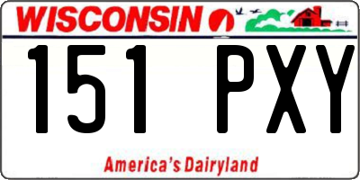 WI license plate 151PXY