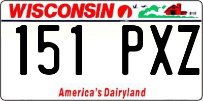 WI license plate 151PXZ