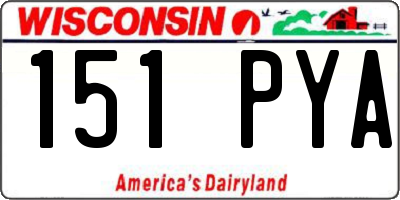 WI license plate 151PYA