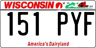 WI license plate 151PYF