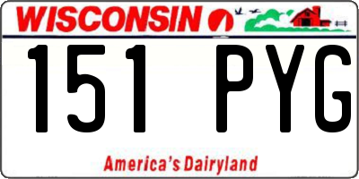 WI license plate 151PYG
