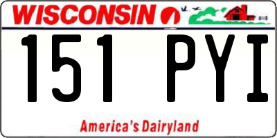 WI license plate 151PYI