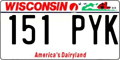 WI license plate 151PYK