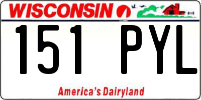WI license plate 151PYL