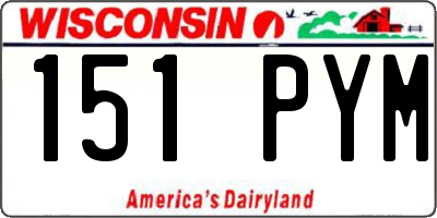 WI license plate 151PYM