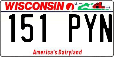 WI license plate 151PYN
