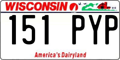 WI license plate 151PYP