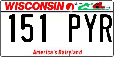 WI license plate 151PYR
