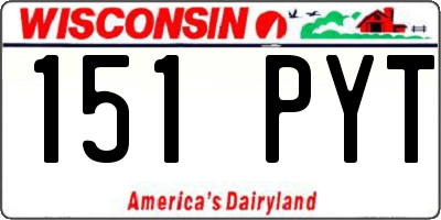 WI license plate 151PYT