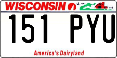WI license plate 151PYU
