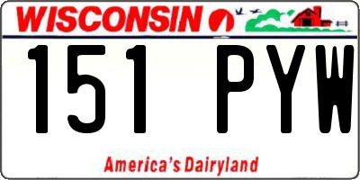 WI license plate 151PYW