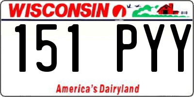 WI license plate 151PYY