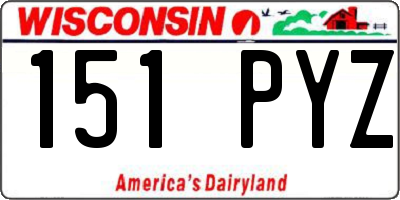 WI license plate 151PYZ