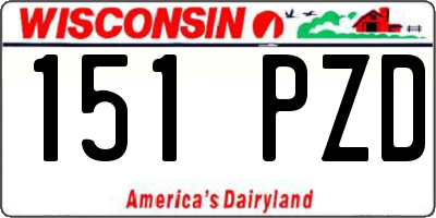 WI license plate 151PZD