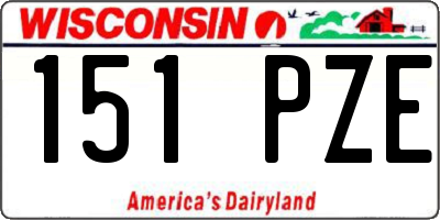 WI license plate 151PZE