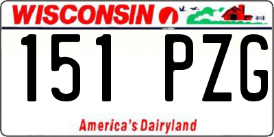 WI license plate 151PZG