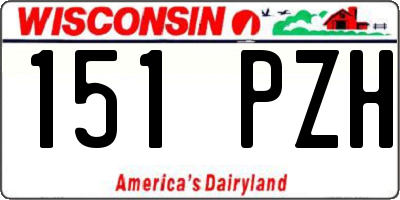 WI license plate 151PZH