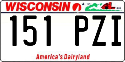 WI license plate 151PZI
