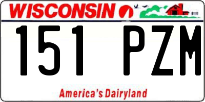WI license plate 151PZM