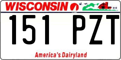 WI license plate 151PZT