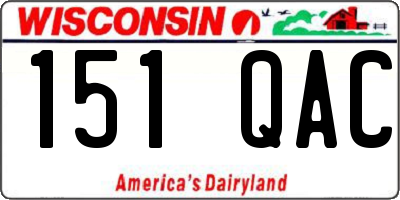 WI license plate 151QAC