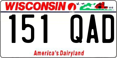 WI license plate 151QAD