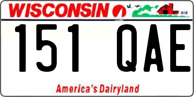 WI license plate 151QAE