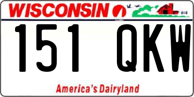 WI license plate 151QKW