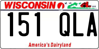 WI license plate 151QLA