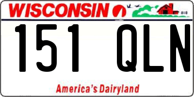 WI license plate 151QLN