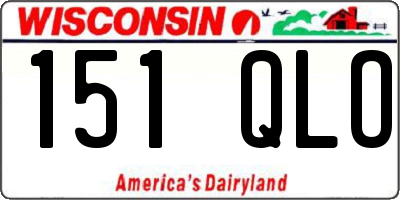WI license plate 151QLO