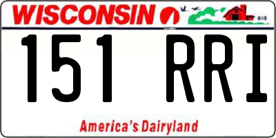 WI license plate 151RRI