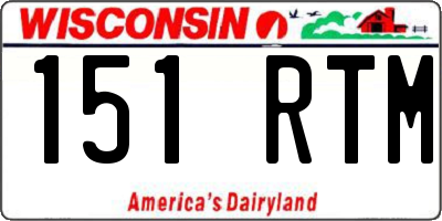 WI license plate 151RTM