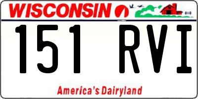 WI license plate 151RVI