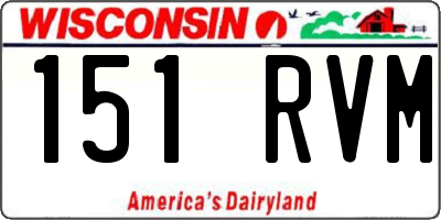 WI license plate 151RVM