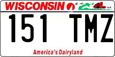 WI license plate 151TMZ