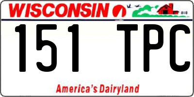 WI license plate 151TPC