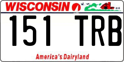 WI license plate 151TRB