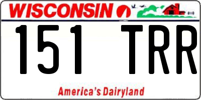WI license plate 151TRR