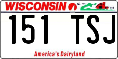 WI license plate 151TSJ