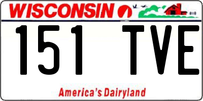 WI license plate 151TVE