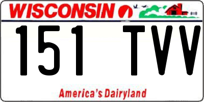 WI license plate 151TVV