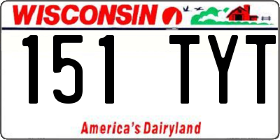 WI license plate 151TYT