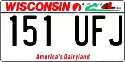 WI license plate 151UFJ